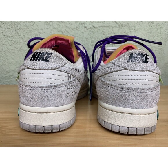 Nike Dunk Low x Off-White 'Lot 15 of 50' Sneaker‎ DJ0950-101 Size 7 - Picture 8 of 12